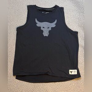 Under Armour Project Rock Brahma Bull Tank Top Womens Size Medium Black